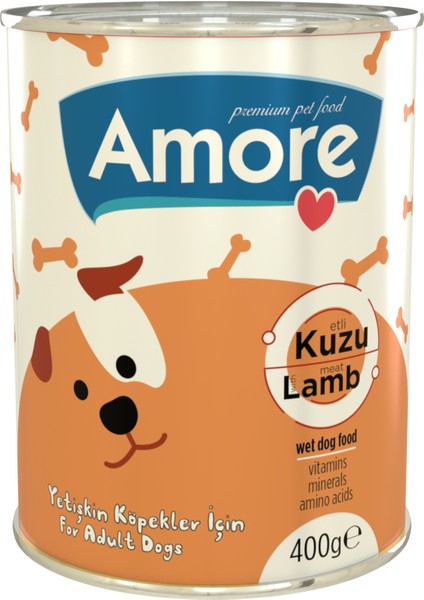 Kuzu Parça Etli 5'li Köpek Konservesi 16'lı Ödül Çubuğu
