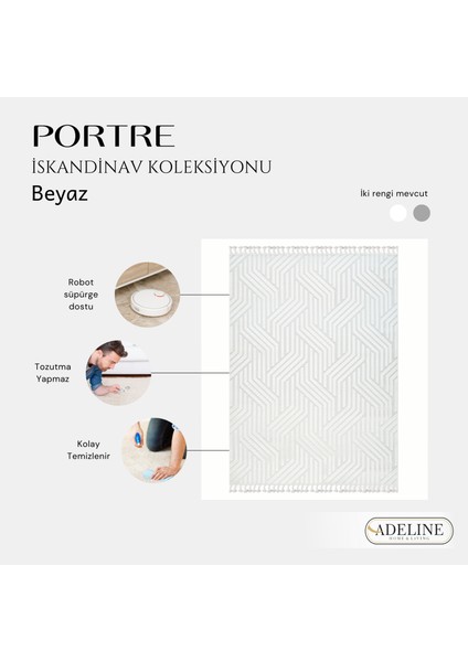 Adeline Home Portre İskandinav Modern Halı