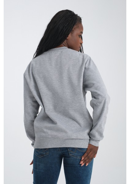Japan Wave Kadın Yuvarlak Yakalı Nakışlı Siyah Sweatshirt indirimleri