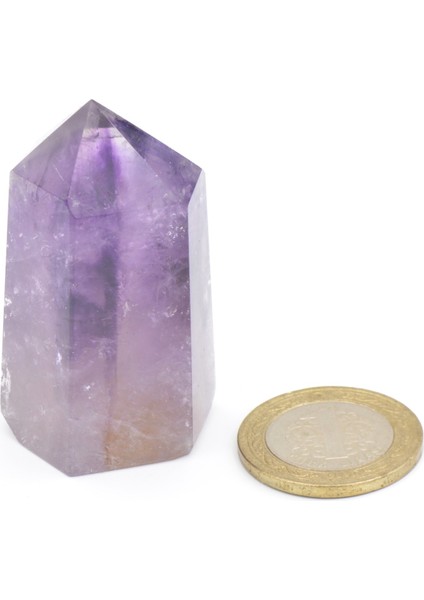 Hakiki Doğal Ametist Taşı Obelisk Parça 64 Gram