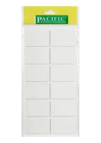 Zemin Koruyucu 35X55 mm Parlak Beyaz EVA Keçe, Ses ve Çizik Önleyici Siyah Mobilya Keçesi 2 Adet fiyatları