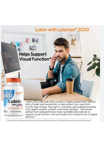 Doctor's Best, Lutein With Lutemax 2020, 20 Mg, 60 Softgels.ozelsporcugıdaların'dan fırsatları