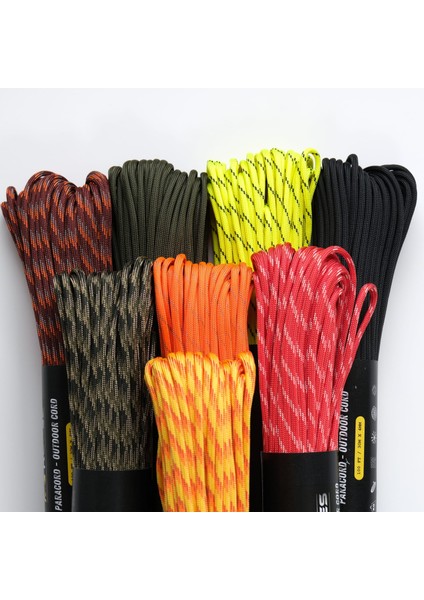 Paracord - Outdoor Cord %100 Mukavemetli Polyester Paracord Ip 4mm Çapında 5 Metre Uzunluluğunda