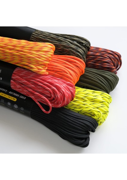 Paracord - Outdoor Cord %100 Mukavemetli Polyester Paracord Ip 4mm Çapında 5 Metre Uzunluluğunda modelleri