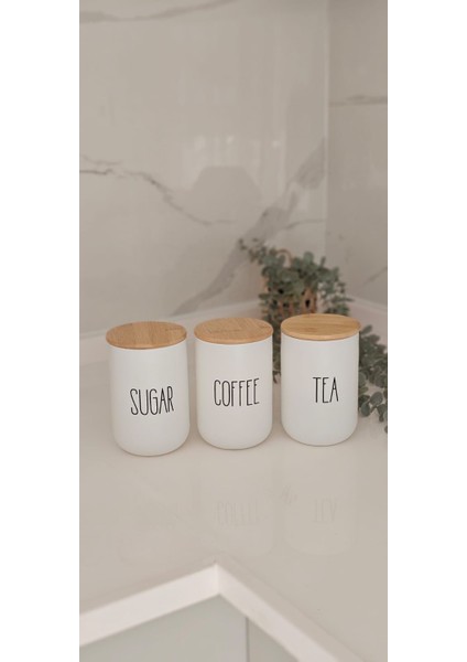 Bambu Kapaklı Vakumlu 3'lü Cam Kavanoz