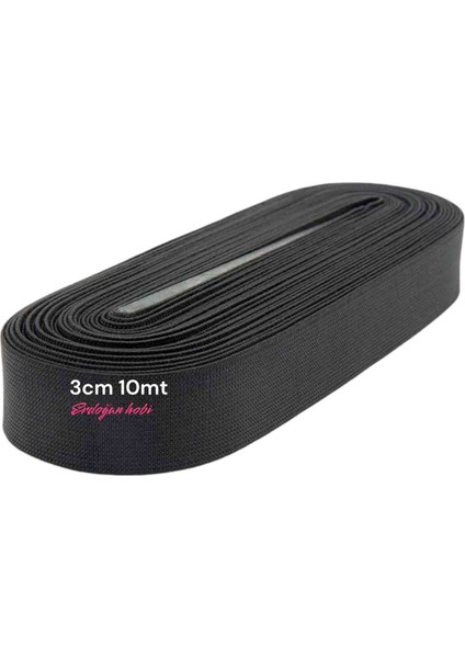 Geniş Lastik 3cm 10 mt Paça Lastik Bel Lastik Don Lastik Alez Lastik Çok Amaçlı Lastik