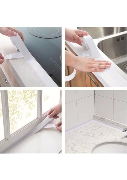 Pratik Beyaz Su Sızdırmaz Lavabo Kenar Bandı (3.2m)