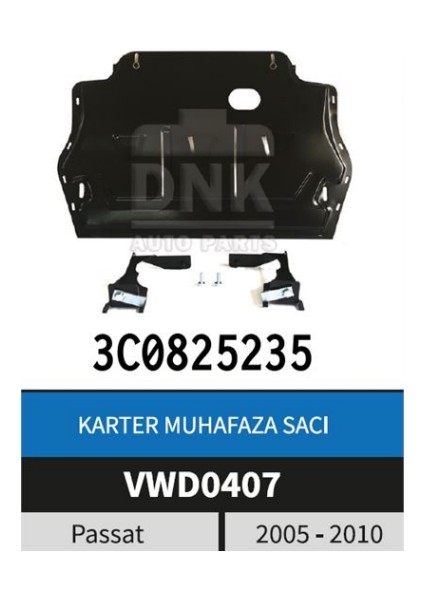 Dnk Passat Sac Karter Muhafazası + Aparat 2005-2010 Arası 3C0825235 Dnk-5009Ns Sot