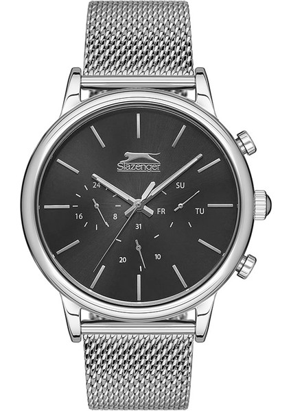 Gümüş Hasır Örme Kordonlu Erkek Kol Saati 5 Atm Su Geçirmez Paslanmaz