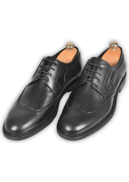 Motif Desenli Bağcıklı Klasik Deri Ayakkabı Loafer 2509935