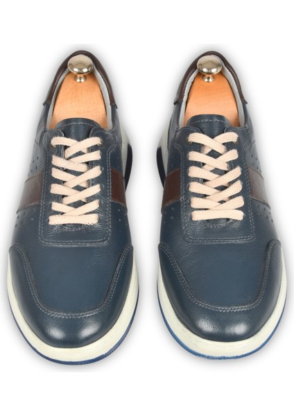 Bağcıklı Ortopedik Poli Taban Deri Spor Sneaker Ayakkabı 2509956
