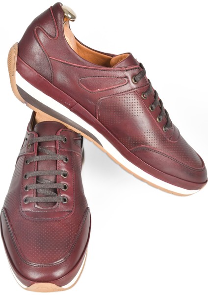 Nokta Desenli Ortopedik Poli Taban Deri Ayakkabı Sneaker 2509962