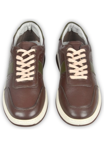 Bağcıklı Ortopedik Poli Taban Deri Spor Sneaker Ayakkabı 2509956