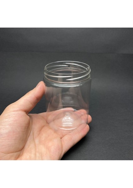 250 cc Silindir Pet Kavanoz - Siyah Plastik Kapaklı - 250 ml Plastik Kavanoz ( 3 Adet)