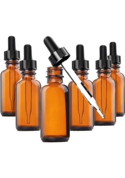 Damlalıklı 50 Ml x 6 Adet Amber Şişe