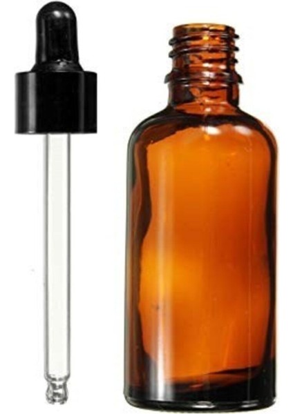 Cam Damlalıklı Amber Cam Şişe 100ml