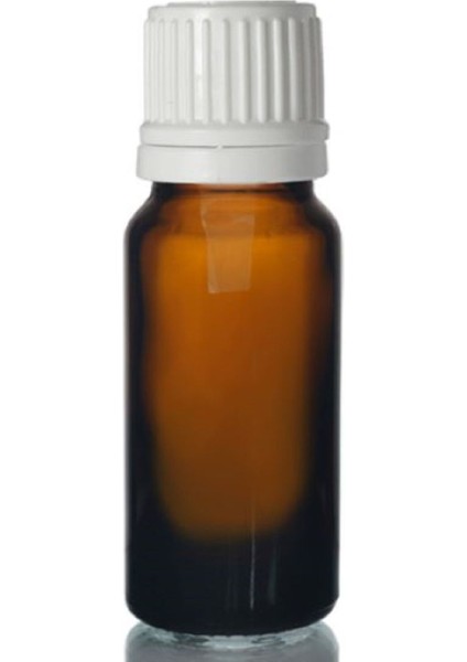 Amber Dropper Beyaz Içten Damlalıklı Kapaklı Cam Şişe 10 Ml 10 Adet