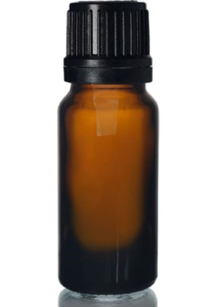 Amber Dropper Siyah Içten Damlalıklı Kapaklı Cam Şişe 10 Ml 10 Adet