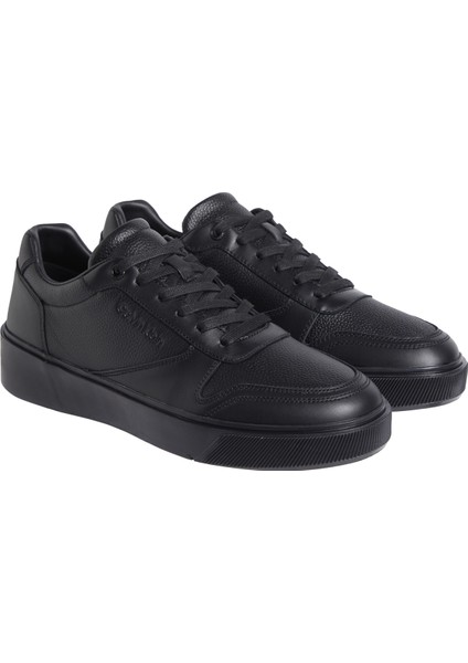 Siyah Erkek Sneaker Low Top Lace Up Bskt Lth