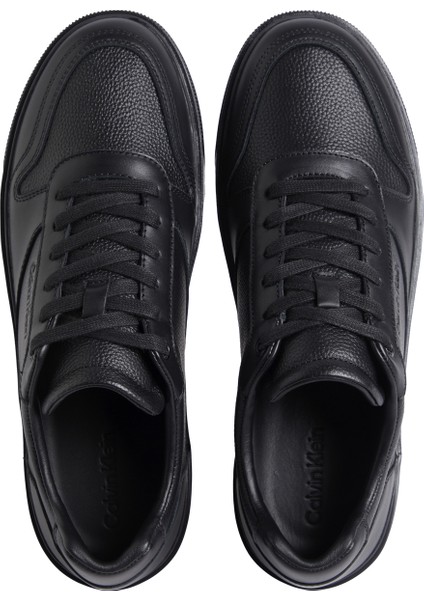 Siyah Erkek Sneaker Low Top Lace Up Bskt Lth