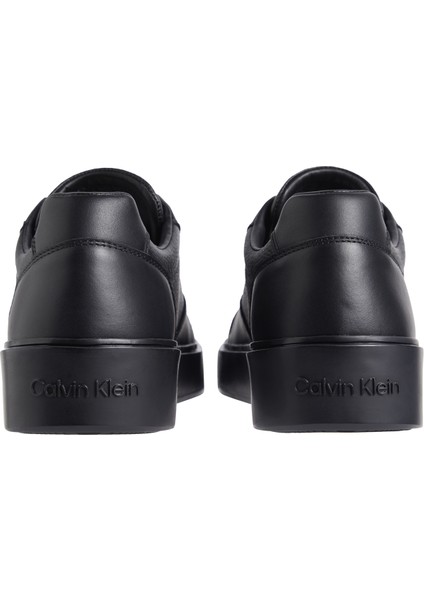 Siyah Erkek Sneaker Low Top Lace Up Bskt Lth