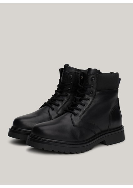 Deri Siyah Erkek Bot Tjm Lace Up Boot