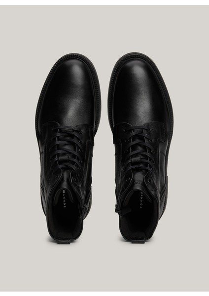 Deri Siyah Erkek Bot Hılfıger Comfort Lwt Lth Boot modelleri