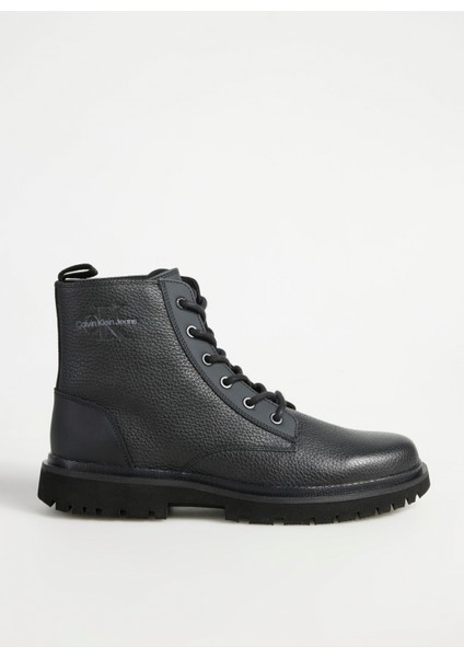 Calvin Klein Deri Siyah Erkek Bot Eva Mıd Laceup Boot Lth