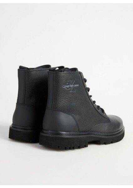 Calvin Klein Deri Siyah Erkek Bot Eva Mıd Laceup Boot Lth