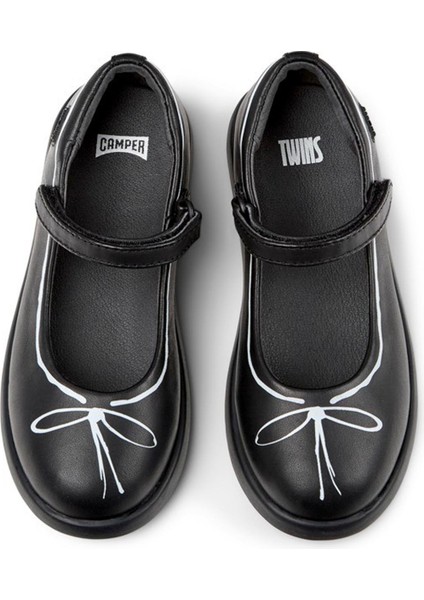 Deri Siyah Kız Çocuk Günlük Ayakkabı K800549-004 Tws Kids modelleri