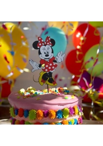 Minnie Mouse Figürlü Yıkanabilir Pasta Süsü