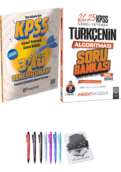 2025 Kpss Türkçenin Algoritması Soru Bankası - Saydam Yayınları 2025 Kpss 3lü Deneme