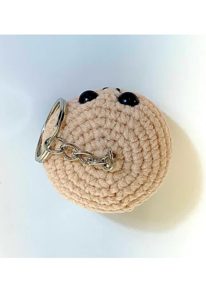 El Yapımı Amigurumi Sevimli Puf Anahtarlık - Bej fiyatları