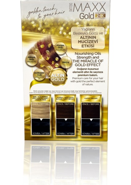 Golden Serıes 24k Altın Içerikli Tüp Boya Ve Saç Bakım Serumlu 30 Harika Renk (2x50 Ml) Mavi Siyah 1.1