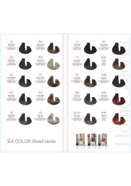 Home Colorıst (Evdeki Profesyonel Renk Uzmanınız) 2x50 Ml 30 Ml Asistan Tüp Saç Boyası İnci Kumral 8.1