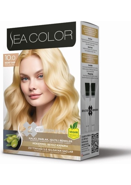 Mükemmel Beyaz Kapama (1 Pk X 2 Tüp Saç Boyası Ve Oksidan) 10.0 Sedef Sarı