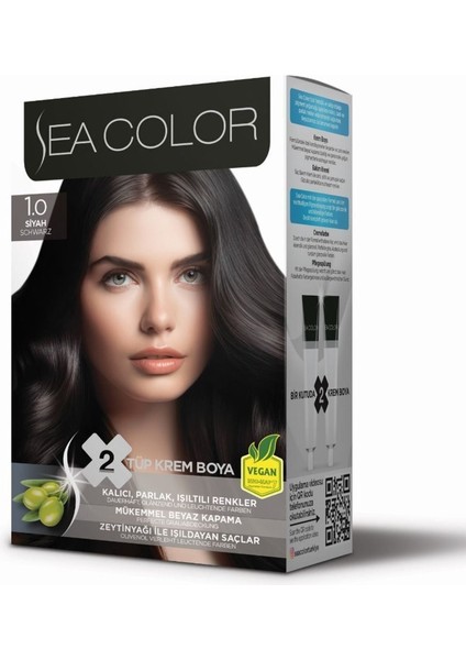 Mükemmel Beyaz Kapama (1 Pk X 2 Tüp Saç Boyası Ve Oksidan) 1.0 Siyah