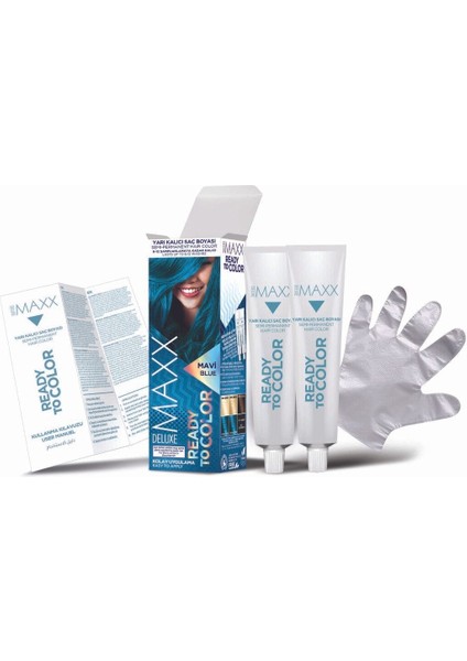 Semı Permanent Haır Dye (Yarı Kalıcı Saç Boyası Harika 5 Renk) 2x50 Ml Mavi (Blue) fırsatları