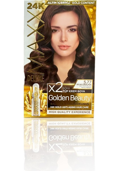 Golden Serıes 24k Altın Içerikli Tüp Boya Ve Saç Bakım Serumlu 30 Harika Renk (2x50 Ml) Sıcak Çikolata 5.77