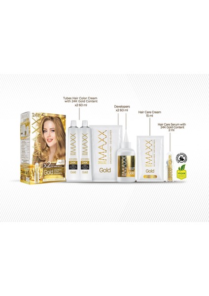 Golden Serıes 24k Altın Içerikli Tüp Boya Ve Saç Bakım Serumlu 30 Harika Renk (2x50 Ml) Sıcak Çikolata 5.77