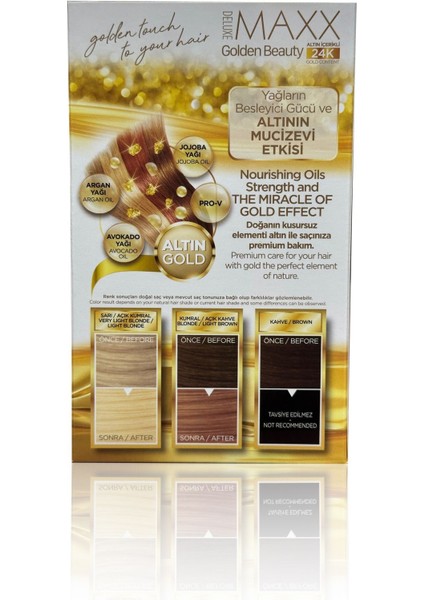 Golden Serıes 24k Altın Içerikli Tüp Boya Ve Saç Bakım Serumlu (2x50 Ml) Sedef Sarısı 10.0