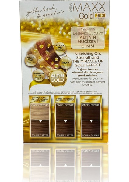 Golden Serıes 24k Altın Içerikli Tüp Boya Ve Saç Bakım Serumlu (2x50 Ml) Fındık Kabuğu 7.3 modelleri