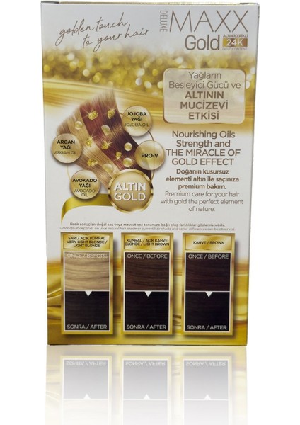 Golden Serıes 24k Altın Içerikli Tüp Boya Ve Saç Bakım Serumlu (2x50 Ml) Yoğun Küllü Koyu Kumral 6.11