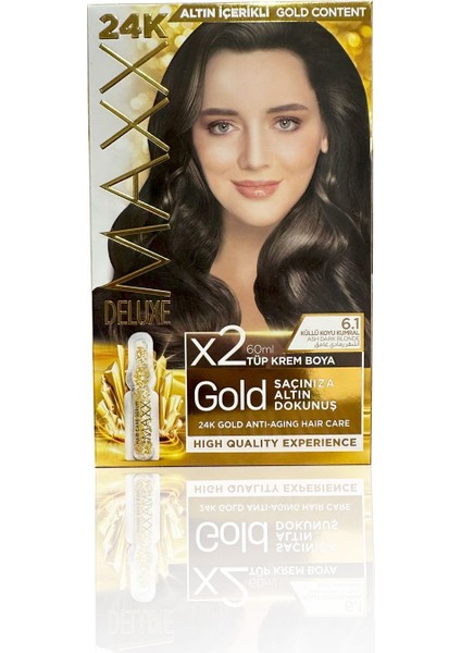 Golden Serıes 24k Altın Içerikli Tüp Boya Ve Saç Bakım Serumlu (2x50 Ml) Küllü Koyu Kumral 6.1 fiyatları