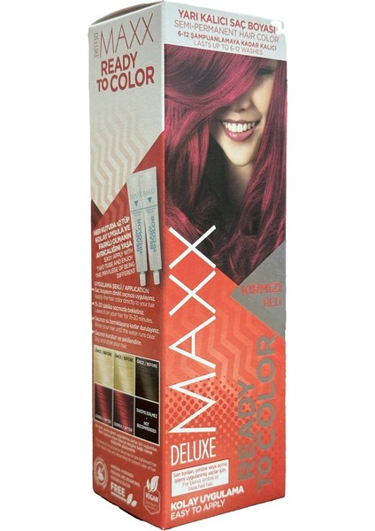 Semı Permanent Haır Dye (Yarı Kalıcı Saç Boyası Harika 5 Renk) 2x50 Ml Kırmızı (Red) fiyatları