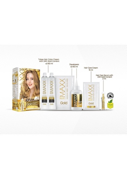 Golden Serıes 24k Altın Içerikli Tüp Boya Ve Saç Bakım Serumlu (2x50 Ml) Kızıl Kestane 4.6