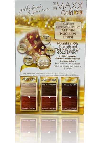 Golden Serıes 24k Altın Içerikli Tüp Boya Ve Saç Bakım Serumlu 30 Harika Renk (2x50 Ml) Tarçın Bakır 8.45