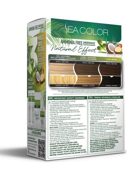 Amonyaksız, Vegan, Doğal, Besleyici Kalıcı Saç Boyası Beyaz Kapama (1 Paket 2 X 50 Ml) '6.7 fiyatları