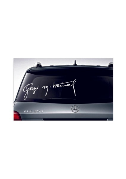 Gazi M.kemal Imza Sticker Siyah 25*10 cm