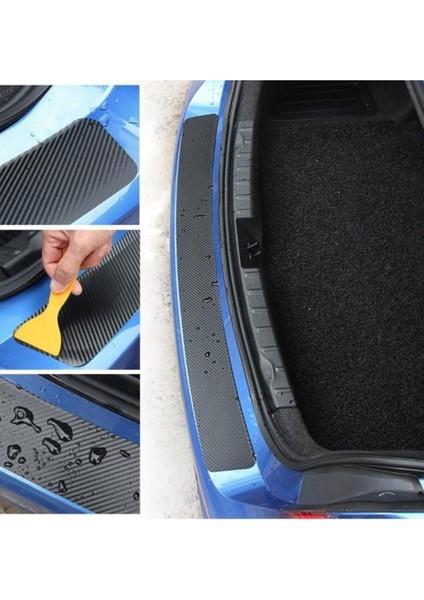 Seat Cordoba Için Uyumlu Aksesuar Oto Bagaj ve Kapı Eşiği Sticker Seti Karbon